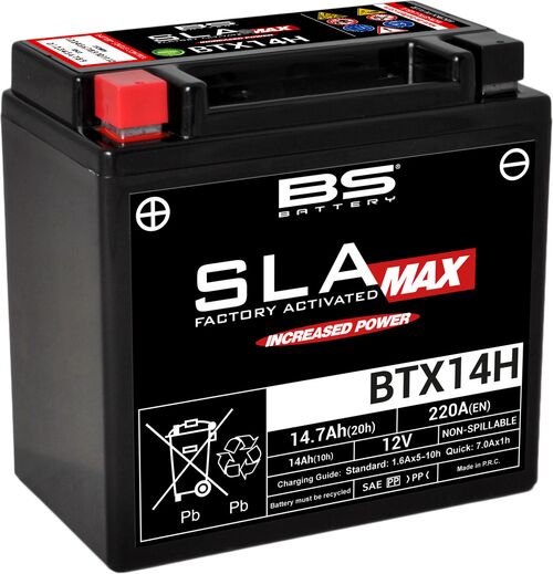 BS Battery  BTX14H (FA) SLA MAX - Sealed & Activated
