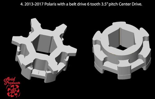 Avid vetopyöräpari Polaris Beltdrive, centerdrive 3" 7 hamp