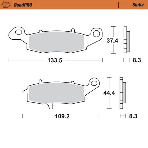 Moto-Master Brake pad RoadPRO Sinter rear