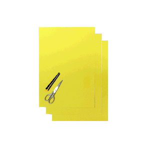 Blackbird Numerokilven tarra-arkki keltainen 47x33cm (3kpl)