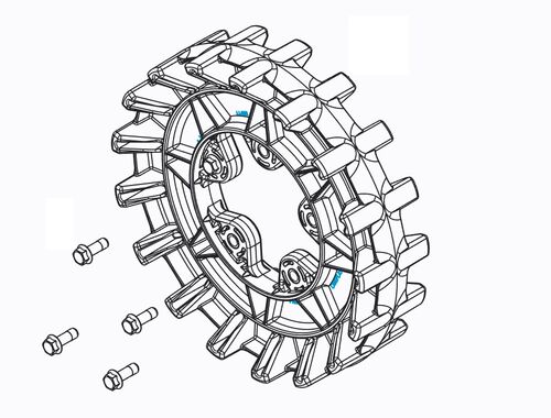 Camso Sprockets 17 teeth 4S, 5 bolt 3/8-16 x 1 1/4