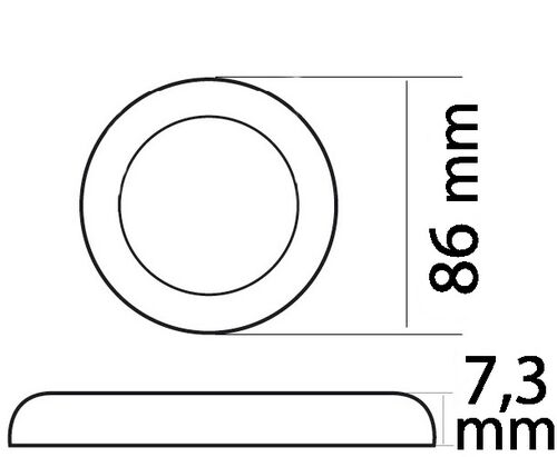 *Procion Ceiling Nickel satin-finish 12/24 2,6 86 215 (clear diffuser) /