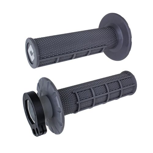 ODI Half-Waffle MX Lock-On Grip Set Graphite
