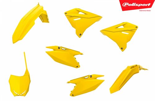 Polisport plastic kit Suzuki RM125/250 (01-08) Restyling 19 style keltainen