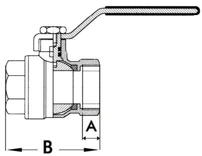Kuulaventtili3/4 Kromattu messinki?