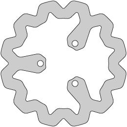 Delta-Braking Jarrulevy, Taka, Ulko Ø 220mm, Aprilia / Derbi / Gilera