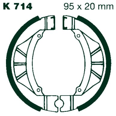 AIR Bromsbackar K 714 95x20mm parvis