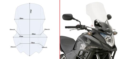Givi Specific screen, transparent 49 x 35 cm CB 500 X (13)