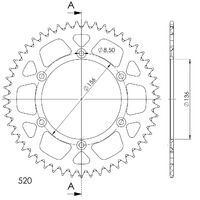 Supersprox Alu takaratas Husqv. Punainen 49