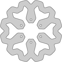 Delta-Braking Jarrulevy, Taka, Ulko Ø 220mm, Aprilia SX / Derbi Senda SM / Giler