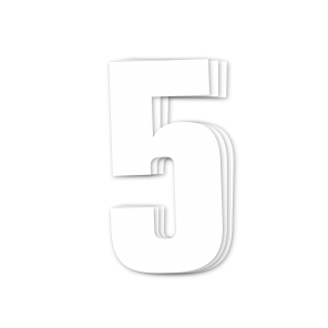 Blackbird kilpanumerot valkoinen 3kpl/srj 16x7,5cm #5