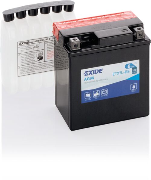Exide akku ETX7L-BS sis.happopatruunan