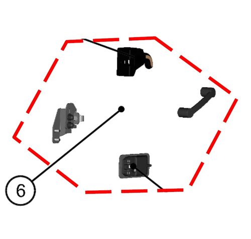 DFK Oven Lukko- ja stopparisarja Oikea Polaris Ranger 570 Midsize 2022->