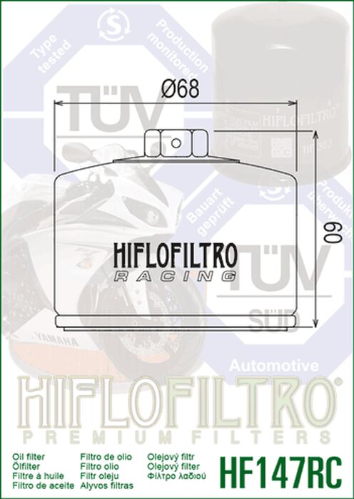 Hiflo Oilfilter HF147RC