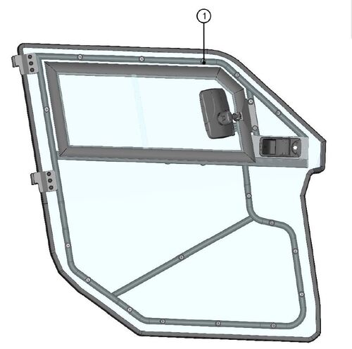 DFK Door panel Right Can-Am Maverick Trail