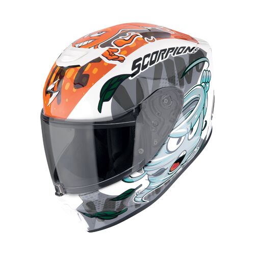 SCORPION Helmet EXO-JNR AIR The4elements White-Blue-Orange S