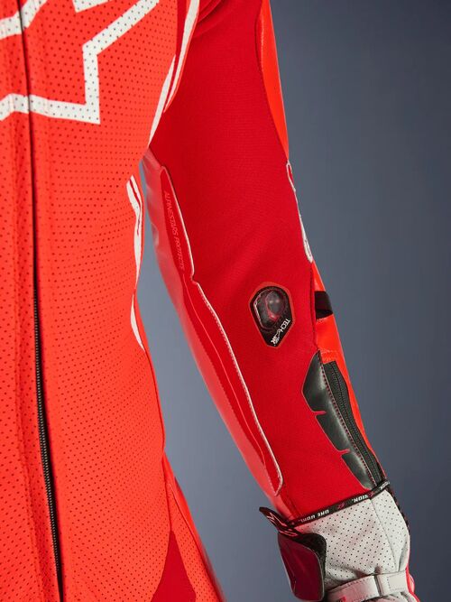 Alpinestars Nahkapuku 1-pcs GP Tech v5 Fluo Punainen/Valkoinen