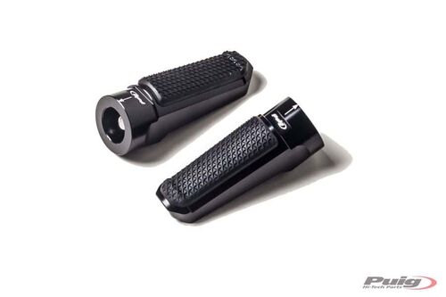 Puig Rear Sets Racing+Rubber Right/Left C/Black