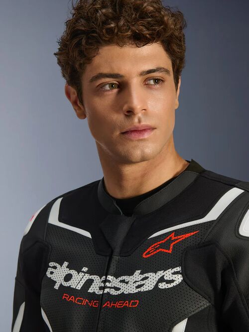 Alpinestars Nahkatakki GP Force v2 Airflow Musta/Valkoinen