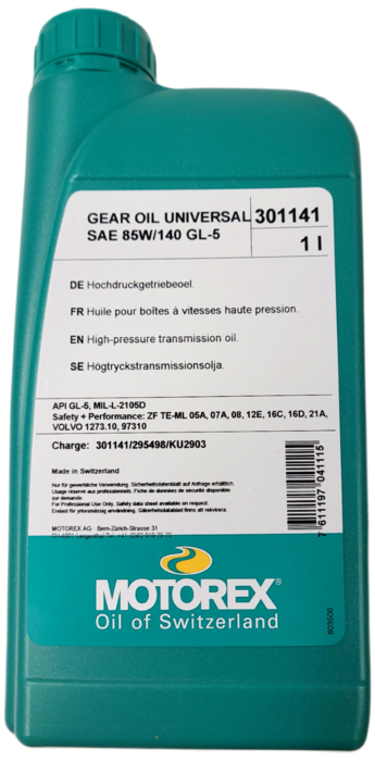 Motorex Gear Oil Universal Sae 85W/140 Gl-5 1ltr (12)