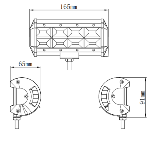 Kinwons Led Bar 10-32V 96W Flood