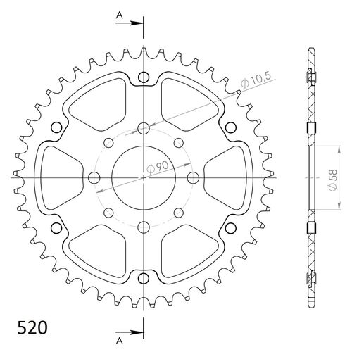 Supersprox Stealth Rear sprocket Orange 