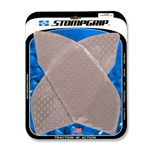 Stompgrip Street Bike Tank Grips - Volcano - 0075 : Clear