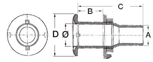 Läpivienti SS 3/4x24
