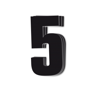 Blackbird kilpanumerot musta 3kpl/srj 16x7,5cm #5