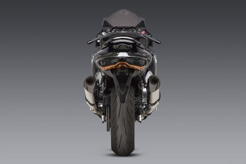 Yoshimura HAYABUSA 2022 Race R-77 Dual Stainless Slip-On Exhaust, w/ Stainless M