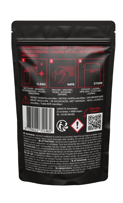 VISIOFOG Antifog microfiber wipe x200 use