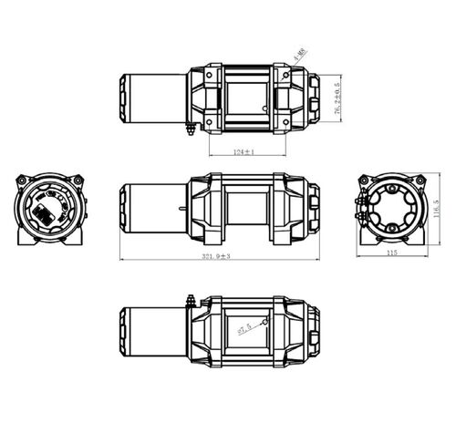 Bronco HDQS WINCH 3500 synthetic line, remote control