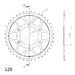 Supersprox Rear Sprocket Steel RFE-478:37