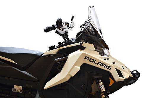 Powermadd Tuulilasi Polaris Matryx, Keskikorkea 18" Kirkas/Mustalla grafiikalla