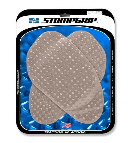 Stompgrip Universal Large Street Bike Tank Grips - Volcano : Clear