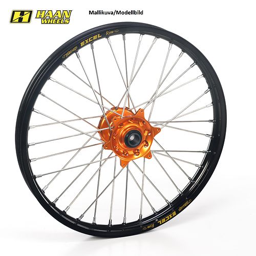Haan wheel SX85 12- 19-1,40 BLACK RIM/ORANGE HUB