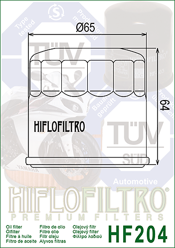 HiFlo öljynsuodatin HF204C Kromi